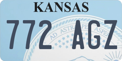 KS license plate 772AGZ