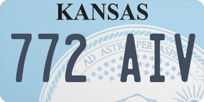 KS license plate 772AIV