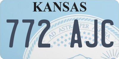KS license plate 772AJC