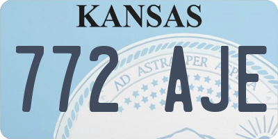 KS license plate 772AJE