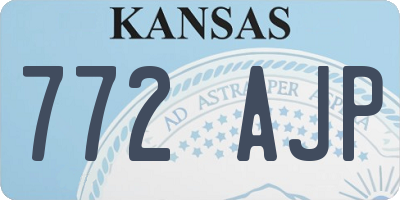 KS license plate 772AJP