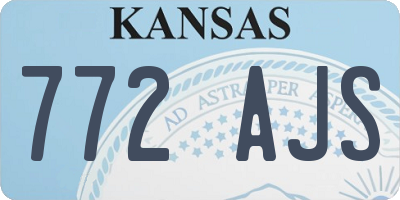 KS license plate 772AJS