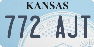 KS license plate 772AJT