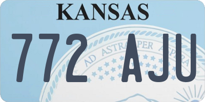 KS license plate 772AJU