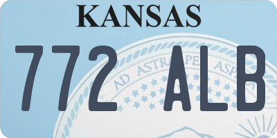 KS license plate 772ALB