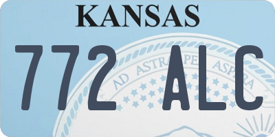 KS license plate 772ALC