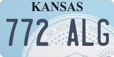 KS license plate 772ALG