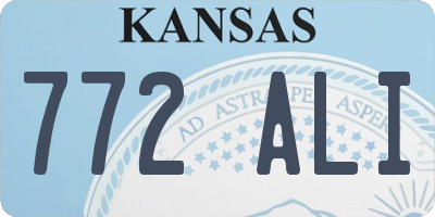 KS license plate 772ALI