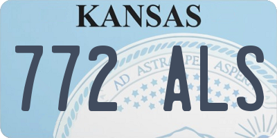 KS license plate 772ALS