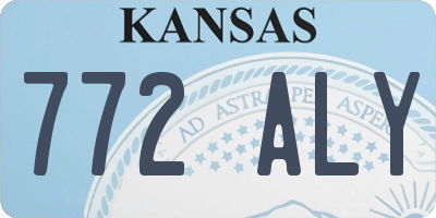 KS license plate 772ALY