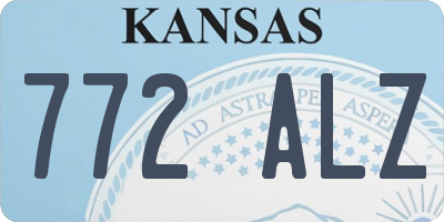 KS license plate 772ALZ