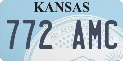 KS license plate 772AMC