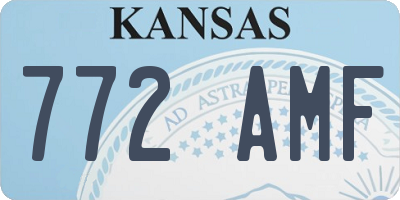 KS license plate 772AMF