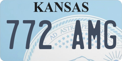 KS license plate 772AMG