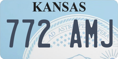 KS license plate 772AMJ