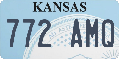 KS license plate 772AMQ