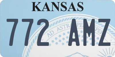 KS license plate 772AMZ