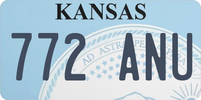 KS license plate 772ANU