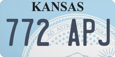 KS license plate 772APJ