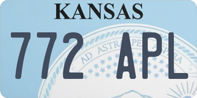 KS license plate 772APL