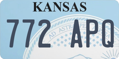 KS license plate 772APQ