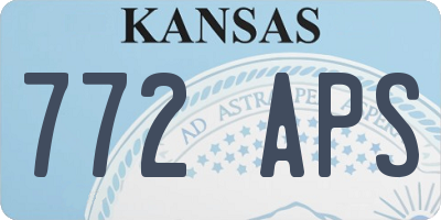 KS license plate 772APS