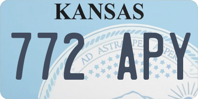 KS license plate 772APY