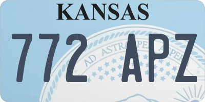 KS license plate 772APZ