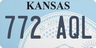 KS license plate 772AQL