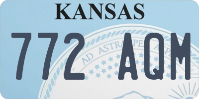 KS license plate 772AQM