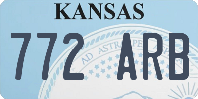 KS license plate 772ARB