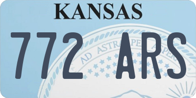 KS license plate 772ARS