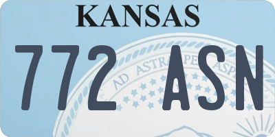 KS license plate 772ASN