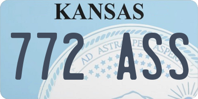 KS license plate 772ASS