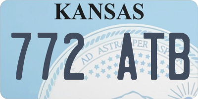 KS license plate 772ATB