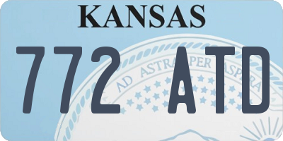KS license plate 772ATD