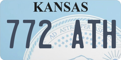 KS license plate 772ATH