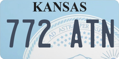 KS license plate 772ATN