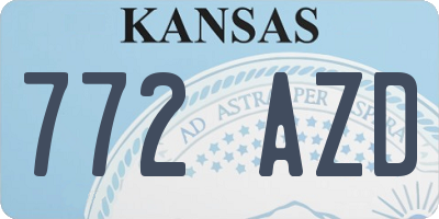 KS license plate 772AZD