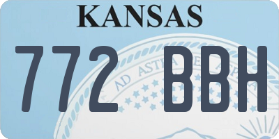 KS license plate 772BBH