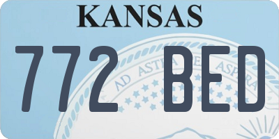 KS license plate 772BED
