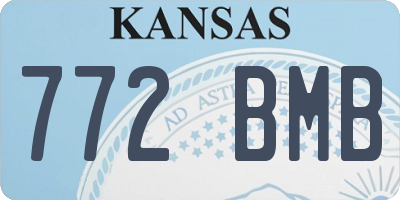 KS license plate 772BMB