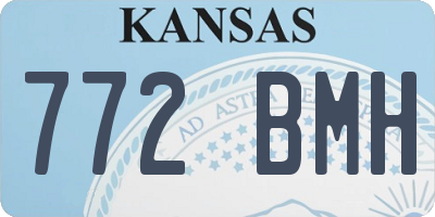KS license plate 772BMH