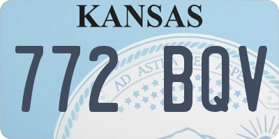 KS license plate 772BQV