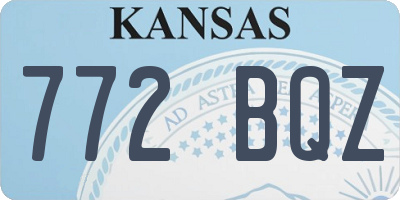 KS license plate 772BQZ