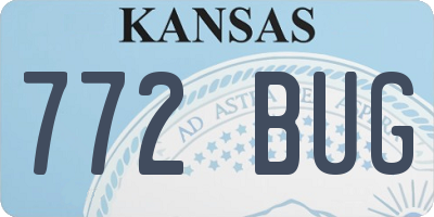 KS license plate 772BUG