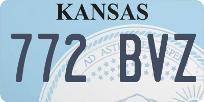 KS license plate 772BVZ