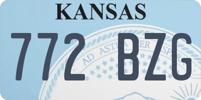 KS license plate 772BZG