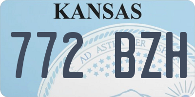 KS license plate 772BZH