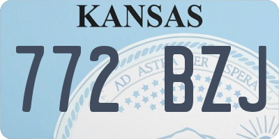 KS license plate 772BZJ